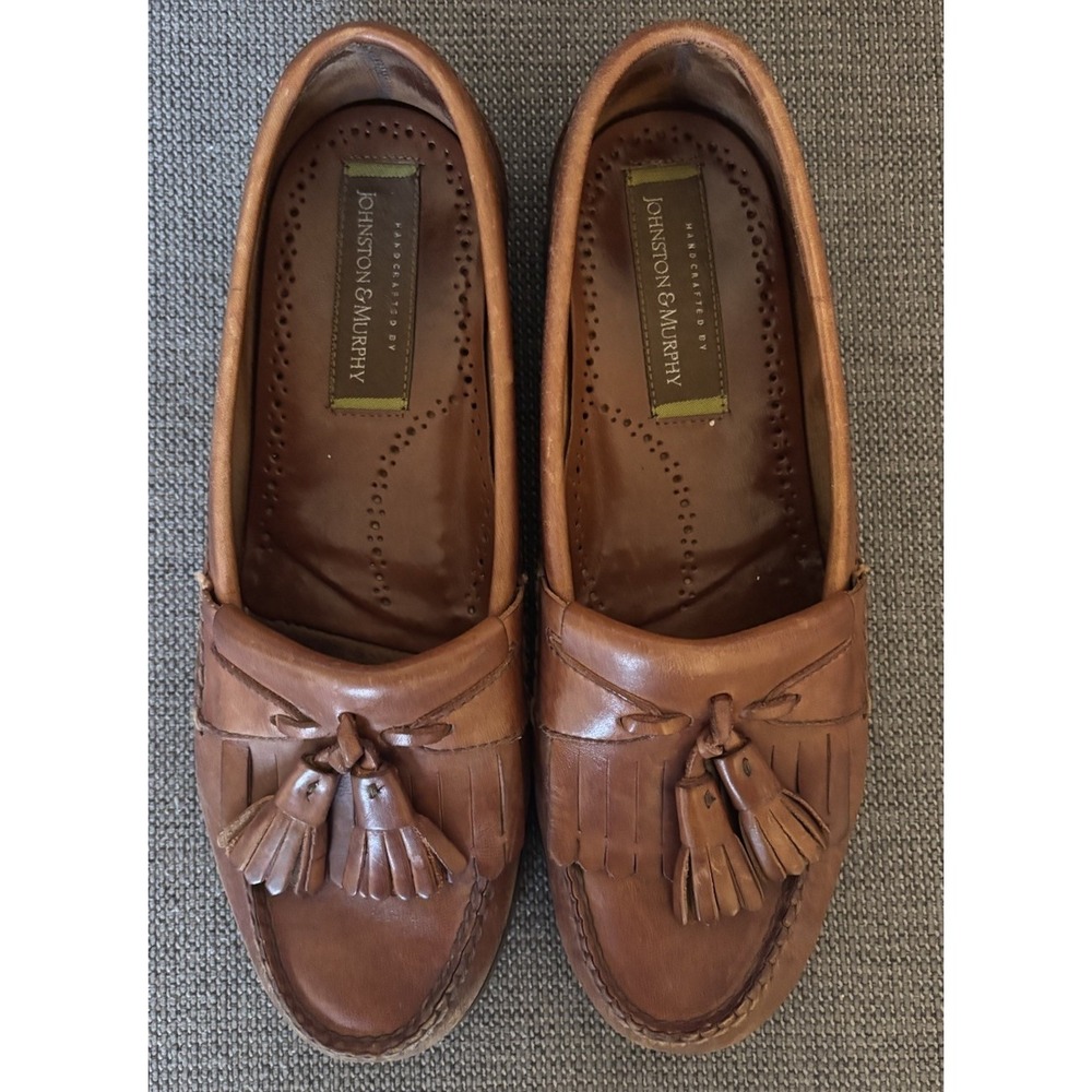 Men's Johnston & Murphy Kaplan Saddle Tan 25-6203 Size 8.5